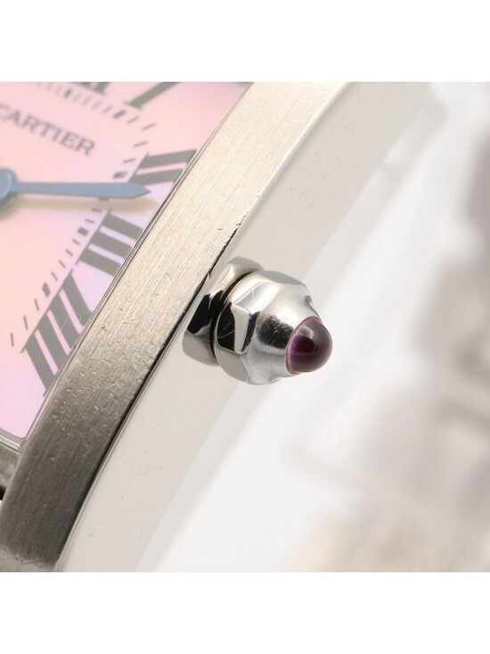 Cartier Watch Tank Francaise SM Pink Shell Stainless Steel main image 12